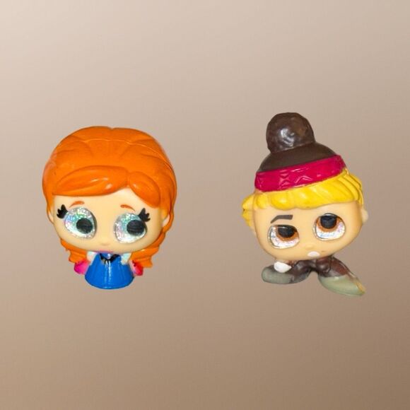 Rare Season 1 Disney Doorables “Frozen” Anna & Kristoff Figure Mini 1” B10 - Picture 3 of 4